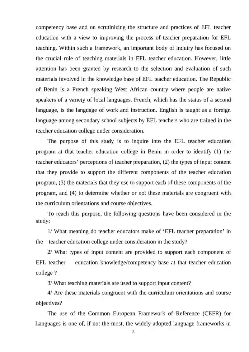 Studies in English Language Teaching Vol. 6, No. 1, 2018 3