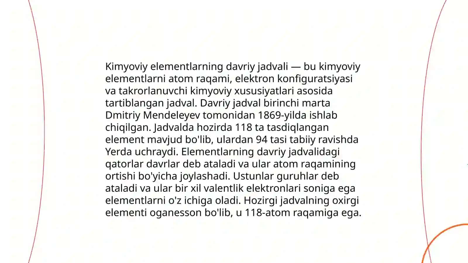 Kimyoviy elementlarning davriy jadvali 3