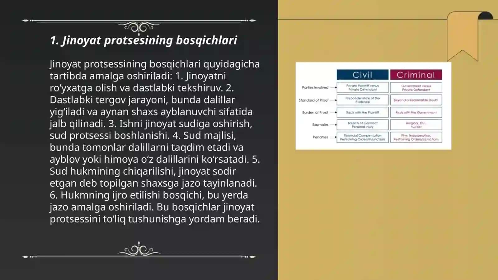 Jinoyat protsesida ishni sudga qadar yuritishning umumiy shartlari 3