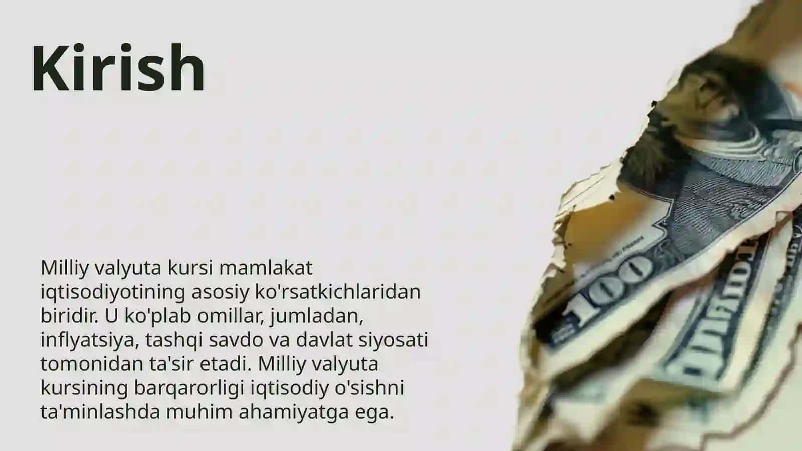 Milliy valyuta kursi va unga ta'sir etuvchi omillar 3