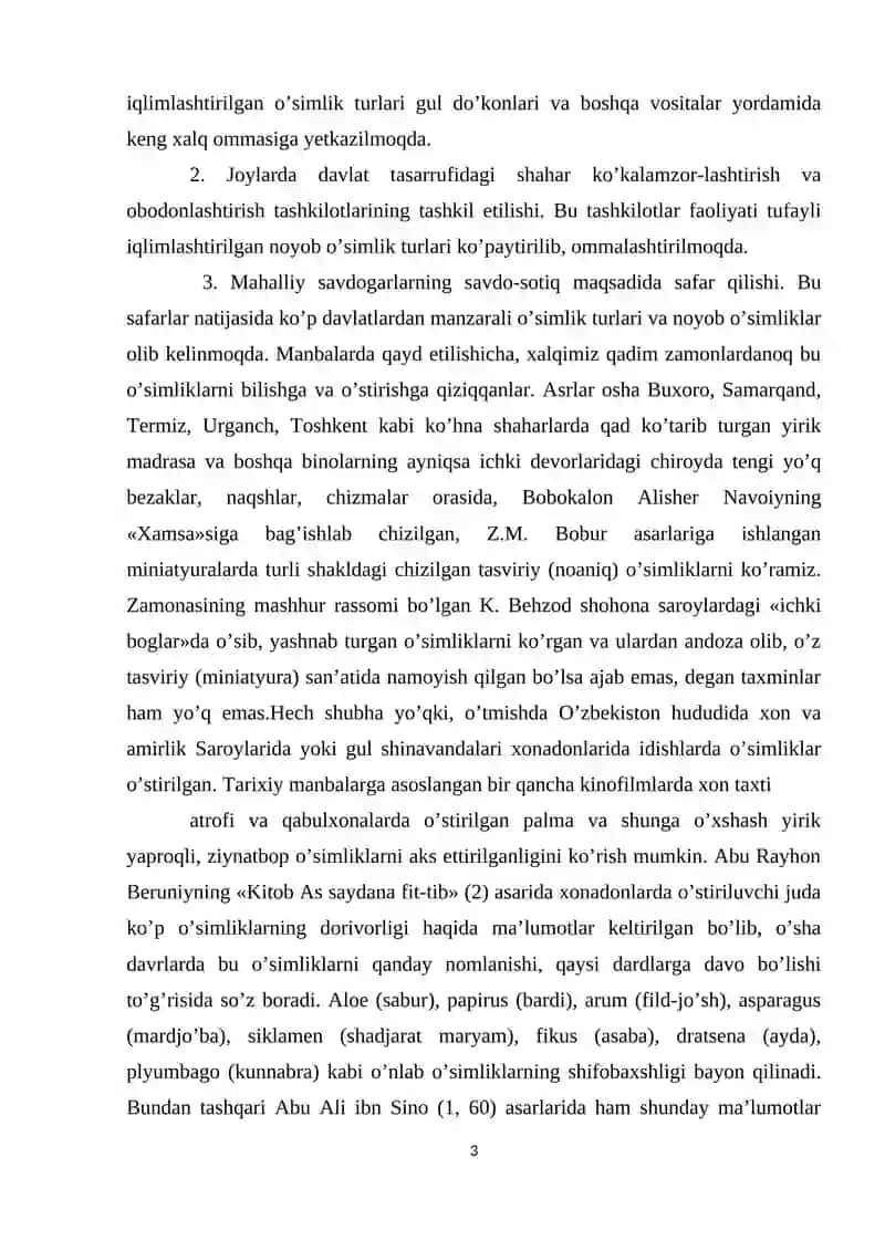 O’simliklarni hayotiy shakllari KURS ISHI 3