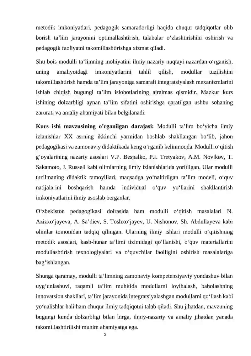 Modulli ta'limning nazariy-metodologik asoslari 3
