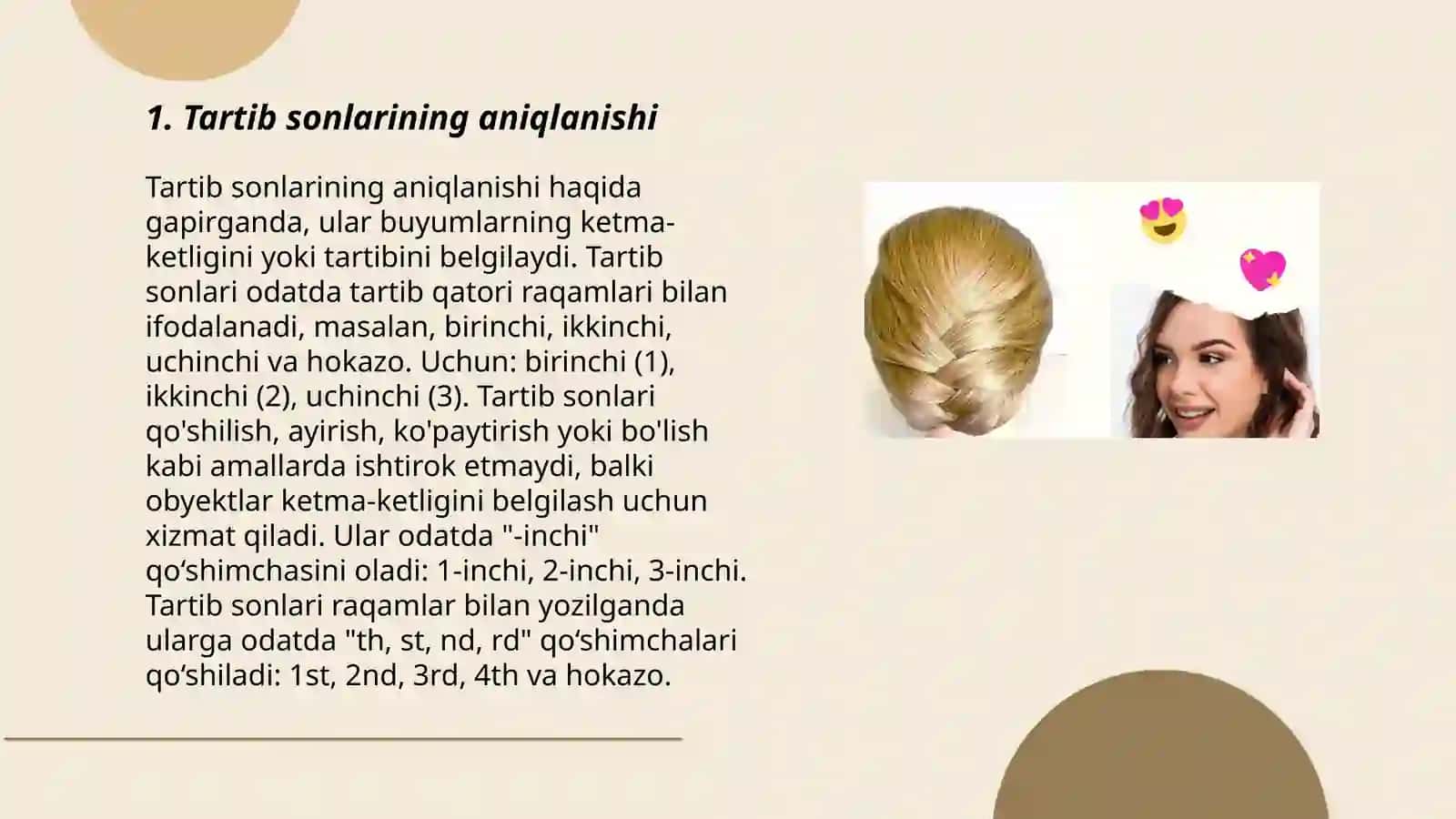 Bekturdiyeva Amina - Tartib va sanoq natural sonlari 3