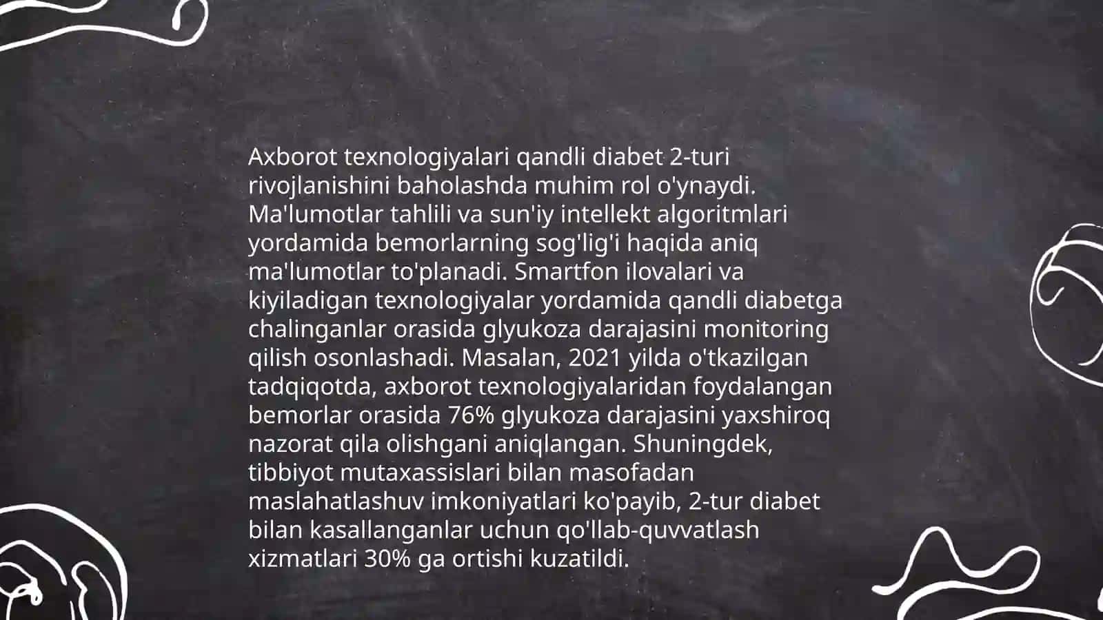 Qandli diabet 2-turi rivojlanishida patogenetik mexanizmida axborot texnologiyalarining o'rni 3