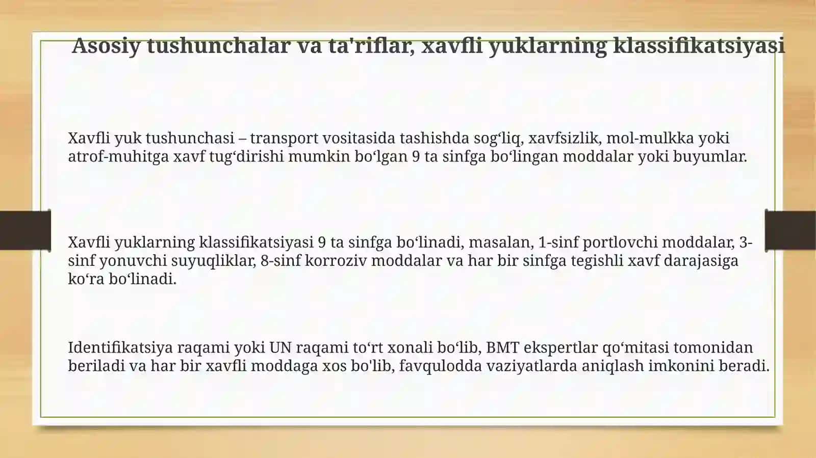 Xavfli yuklarni avtomobil transportida tashish qoidalari 3