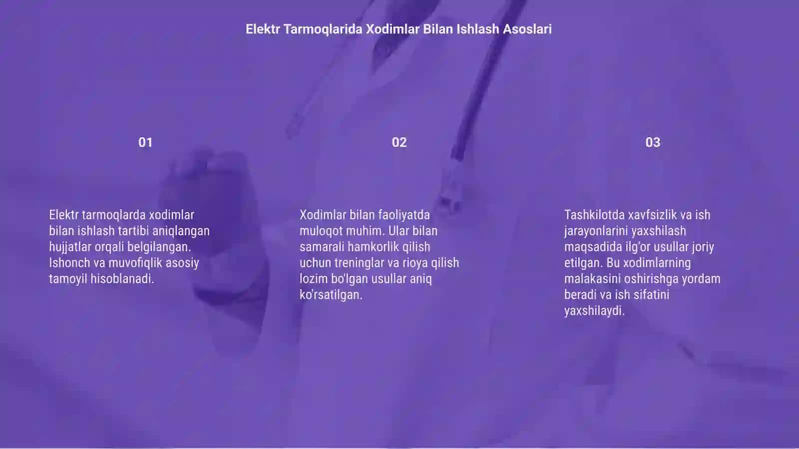 Elektr Tarmoqlarida xodimlar bilan ishlashni tashkil etish tartibi va usullari 3