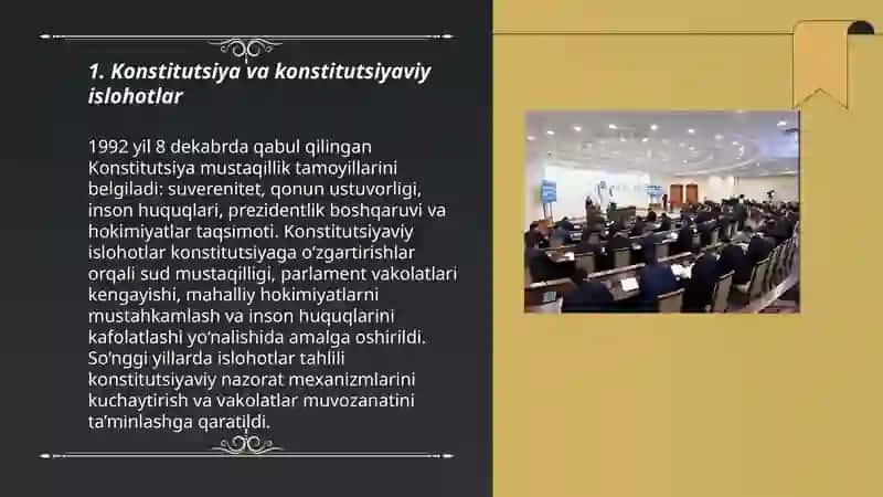 Mustaqillik yillarida davlat boshqaruv tizimida amalga oshirilgan islohatlar 3