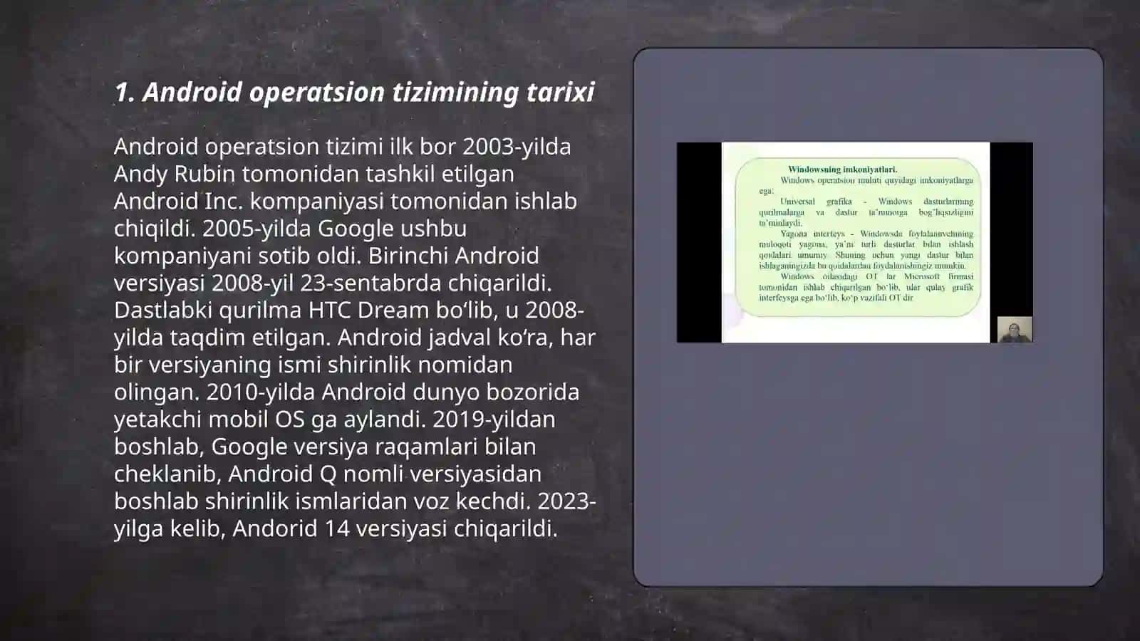 Android operatsion tizimlarini ishlab chiqish va ularning ishlash prinsipi 3