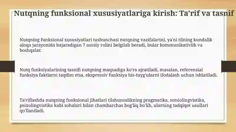 Nutqning funksional xususiyatlari 3