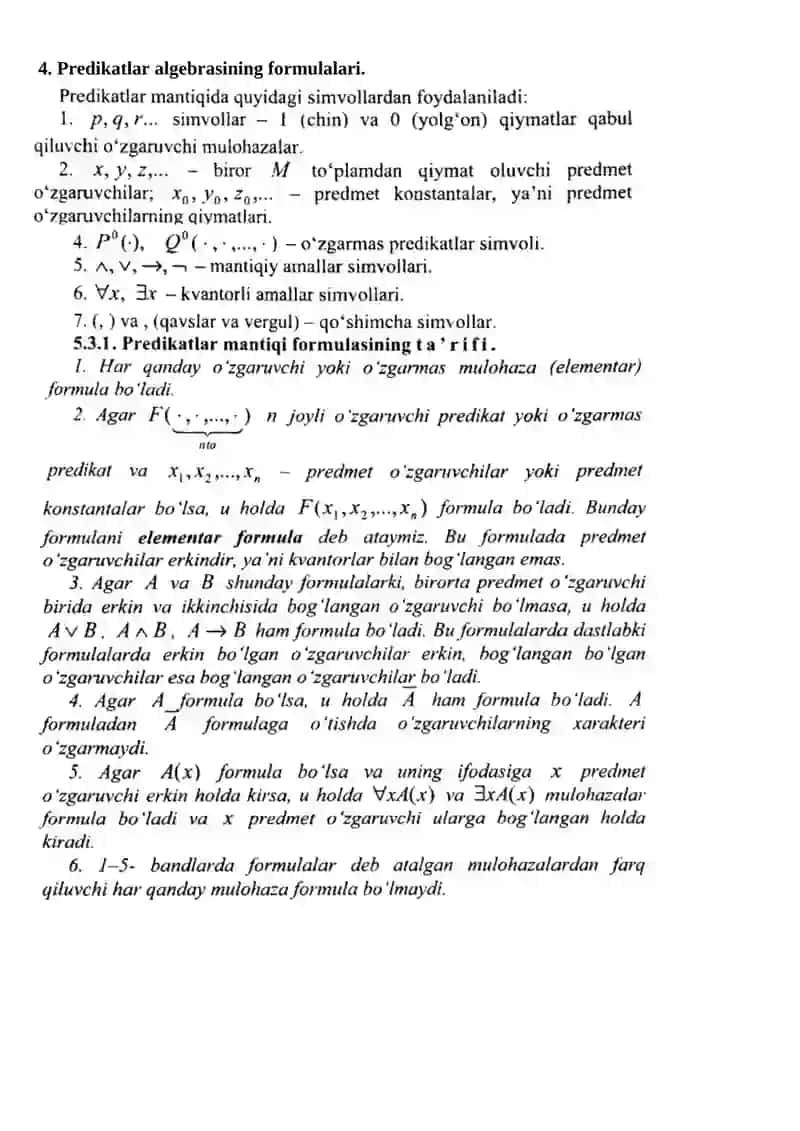Predikat tushunchasi 3