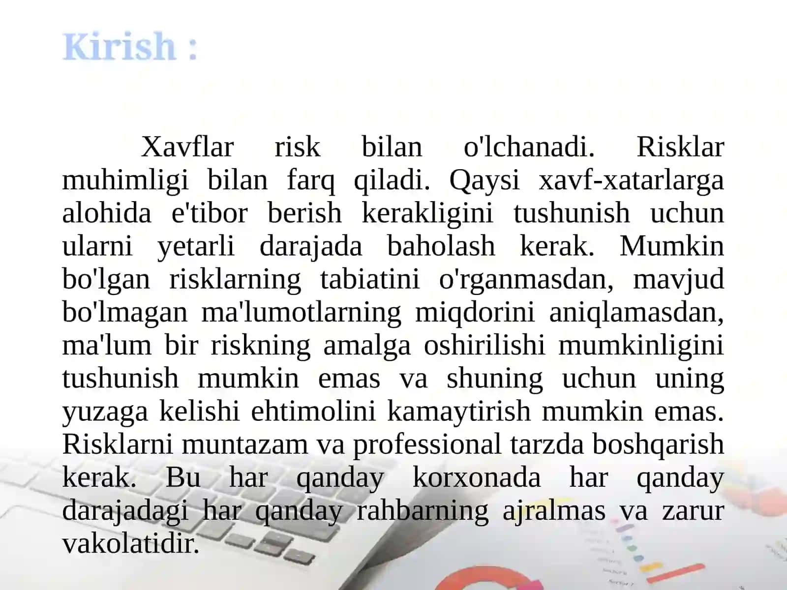 RISK VA QAYTIMNING MOHIYATI VA HISOBLANISHI 3