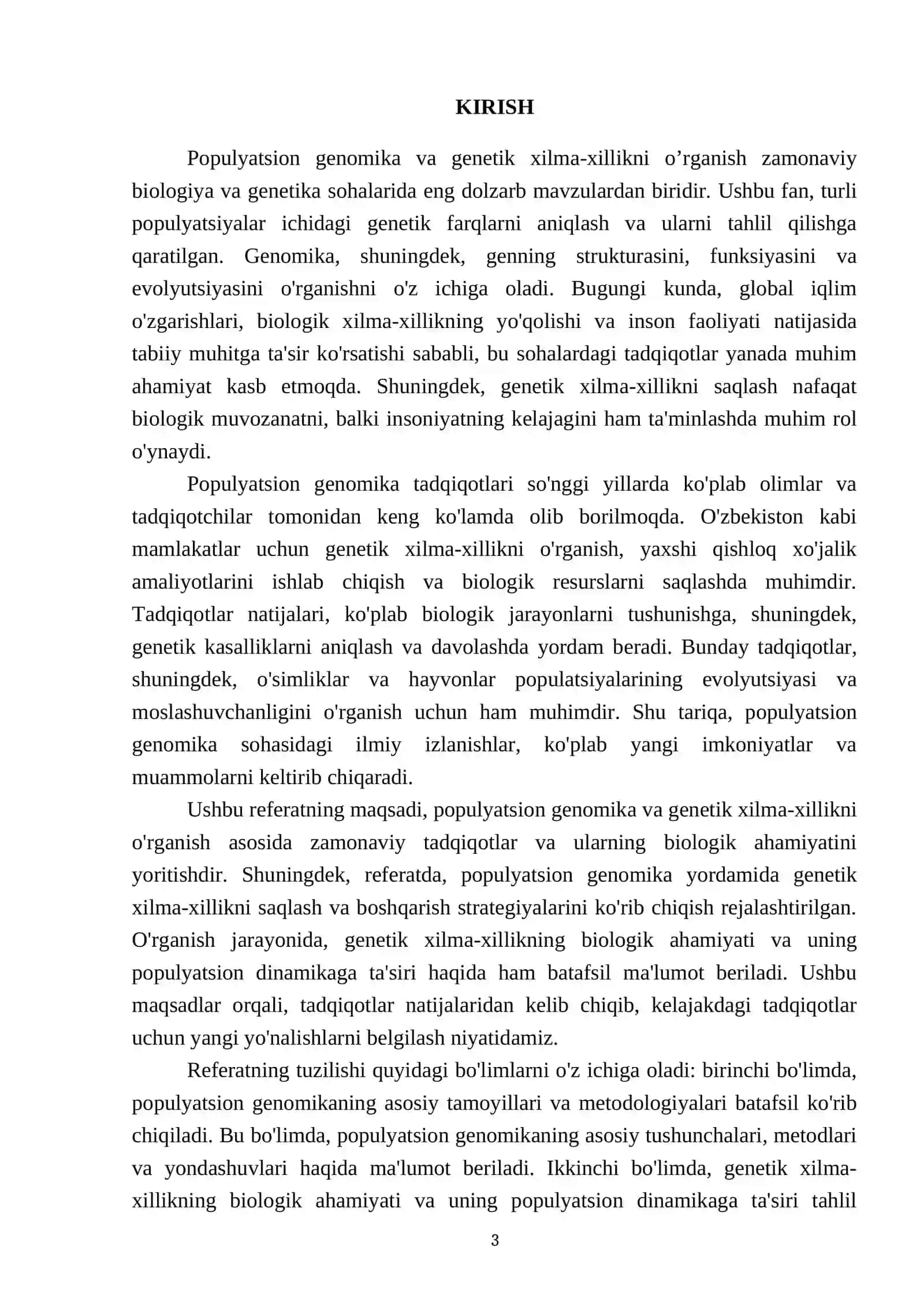 Populyatsion genomika va genetik xilma-xillikni o’rganish 3