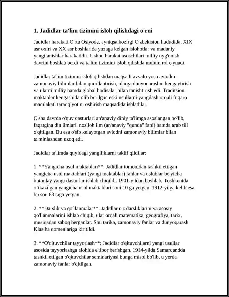 Jadid Ma'rifatparvarlarning Òlkamizdagi Ijtimoiy-Manaviy Hayotida Tutgan Òrni 3