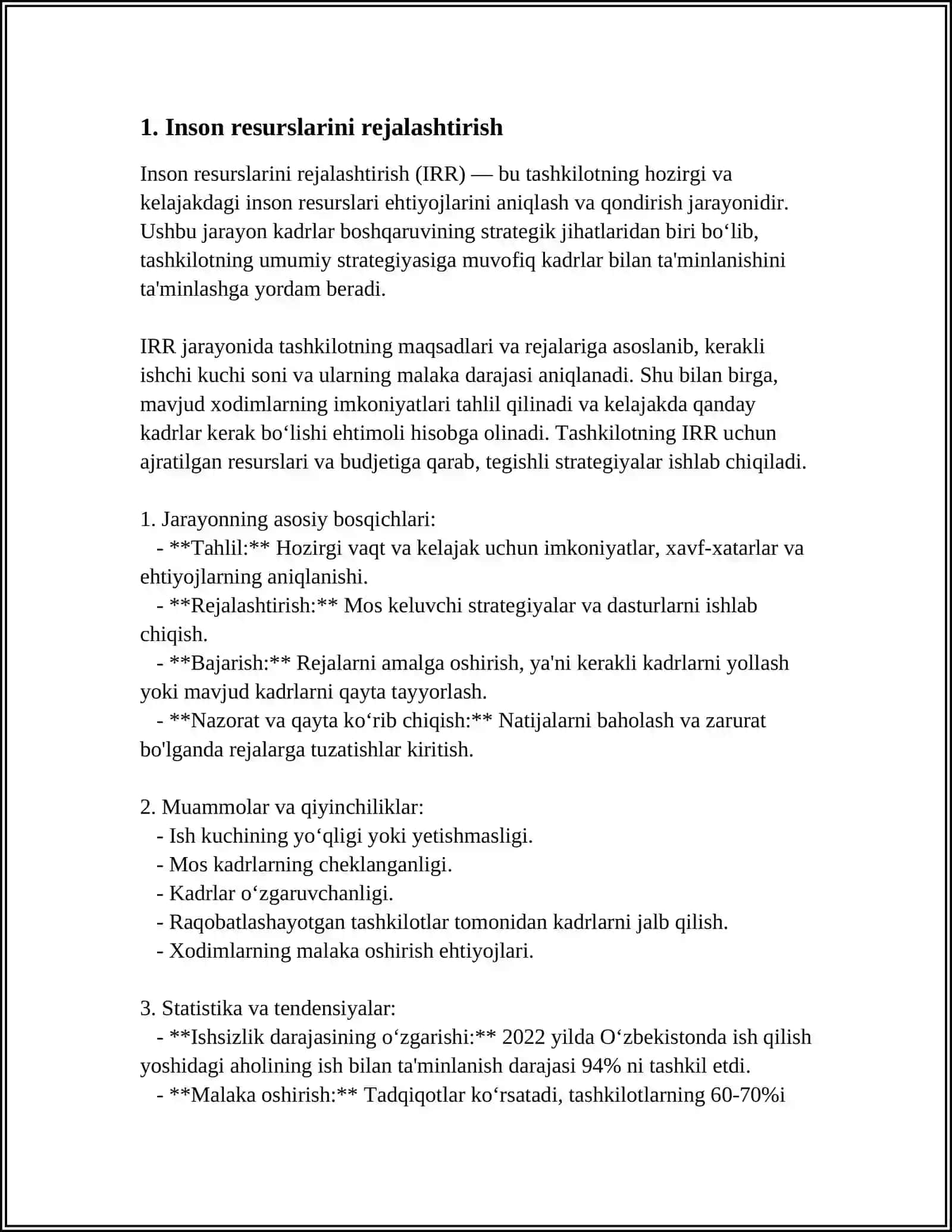 INSON RESURSLARINI BOSHQARISH, XODIMLARNING ISH FAOLIYATINI BAHOLASH USULLARI 3