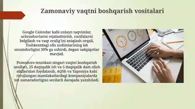 Zamonaviy vaqtni boshqarish vositalari 3