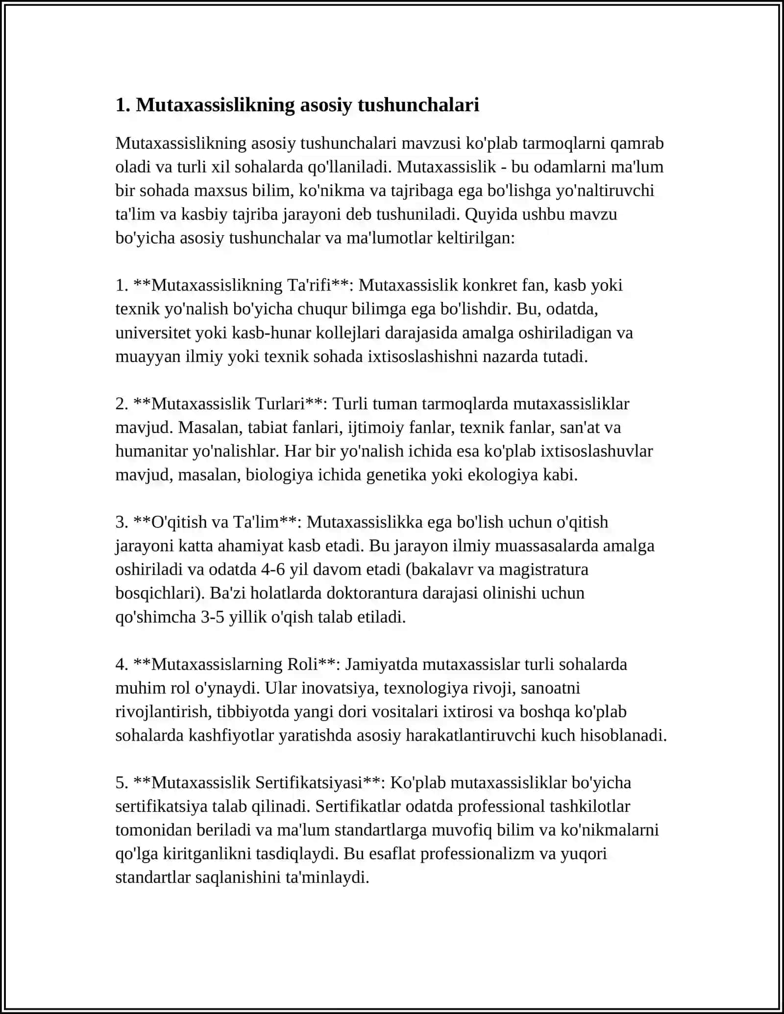 MUTAXASSLIKKA KIRISH MIKROMAVZU DOIRASIDA TERMINOLOGIK GOLSSARIY 3