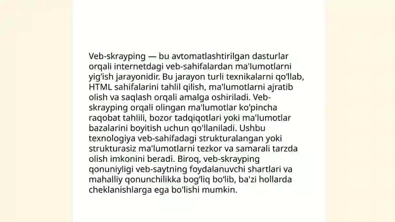Veb-skrayping asoslari 3