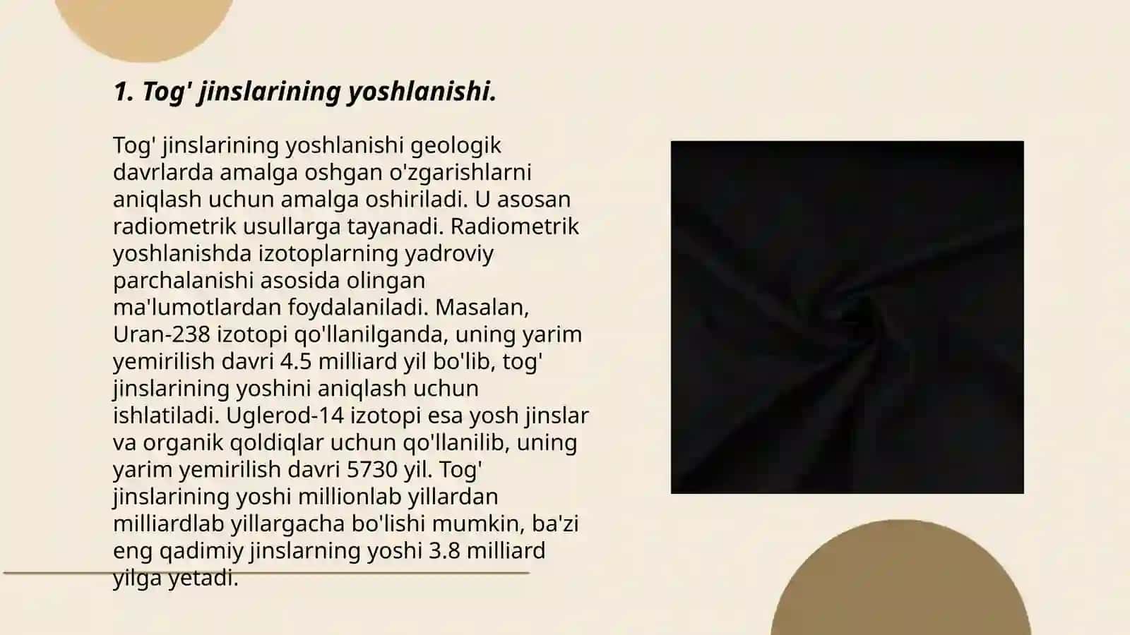 Tog' jinslarining yoshini aniqlashning radioaktiv usullari 3