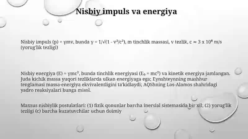 Maxsus nispilik nazaryasi 3
