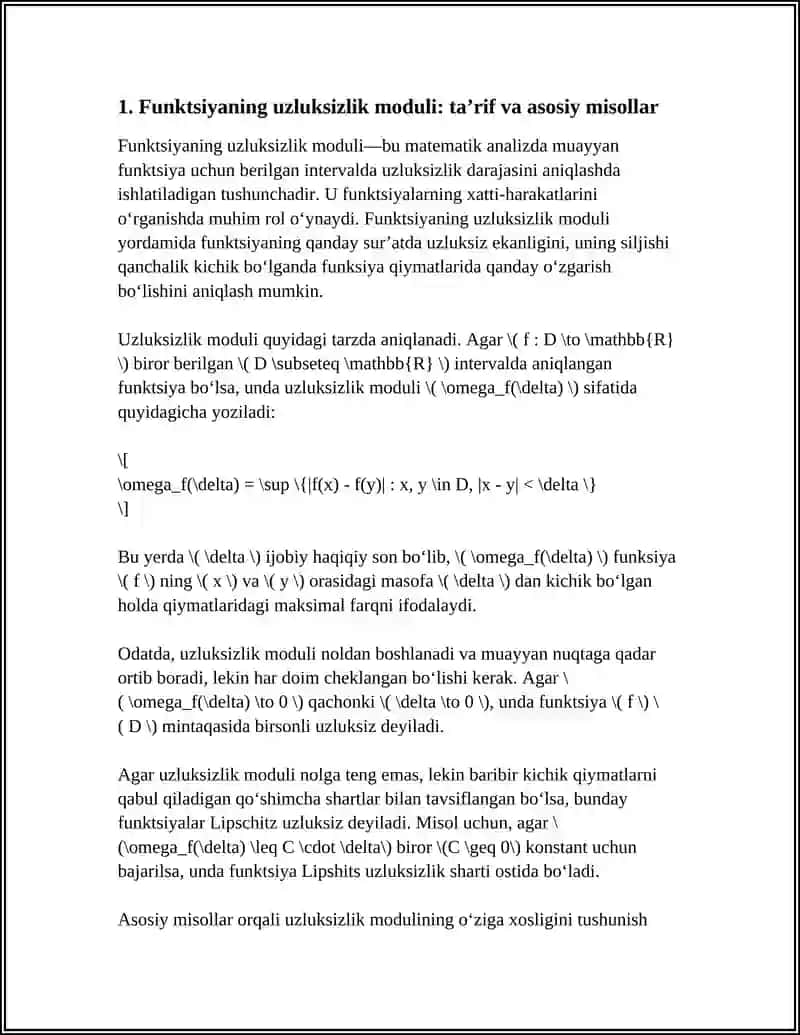Funksiyaning uzluksizlik moduli 3