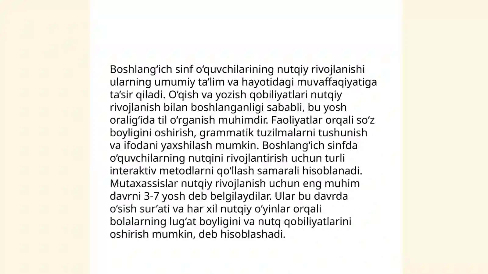 Boshlang‘ich sinfda gap ustida ishlashdagi izchillik 3