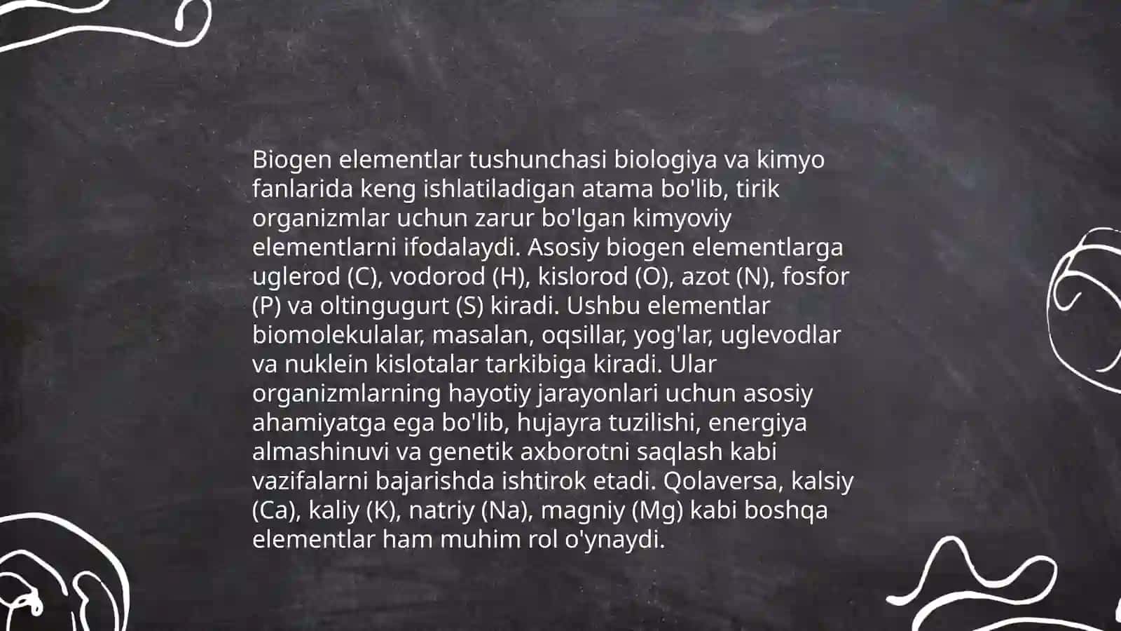 Biogen elementlar 3