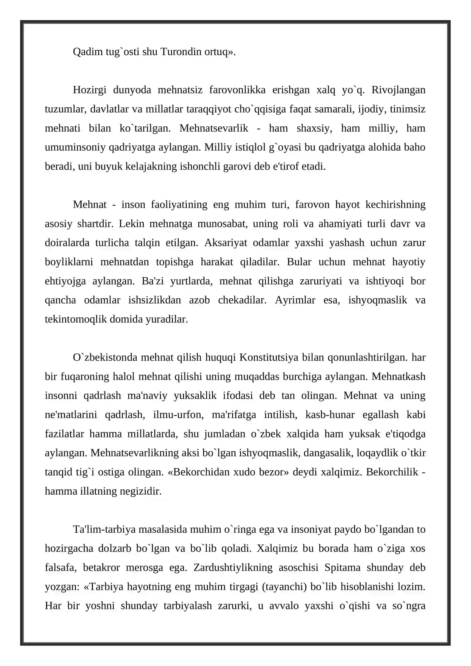 Shaxs ma'naviyatni yuksaltirishda qadriyatlarning ahamiyati 3