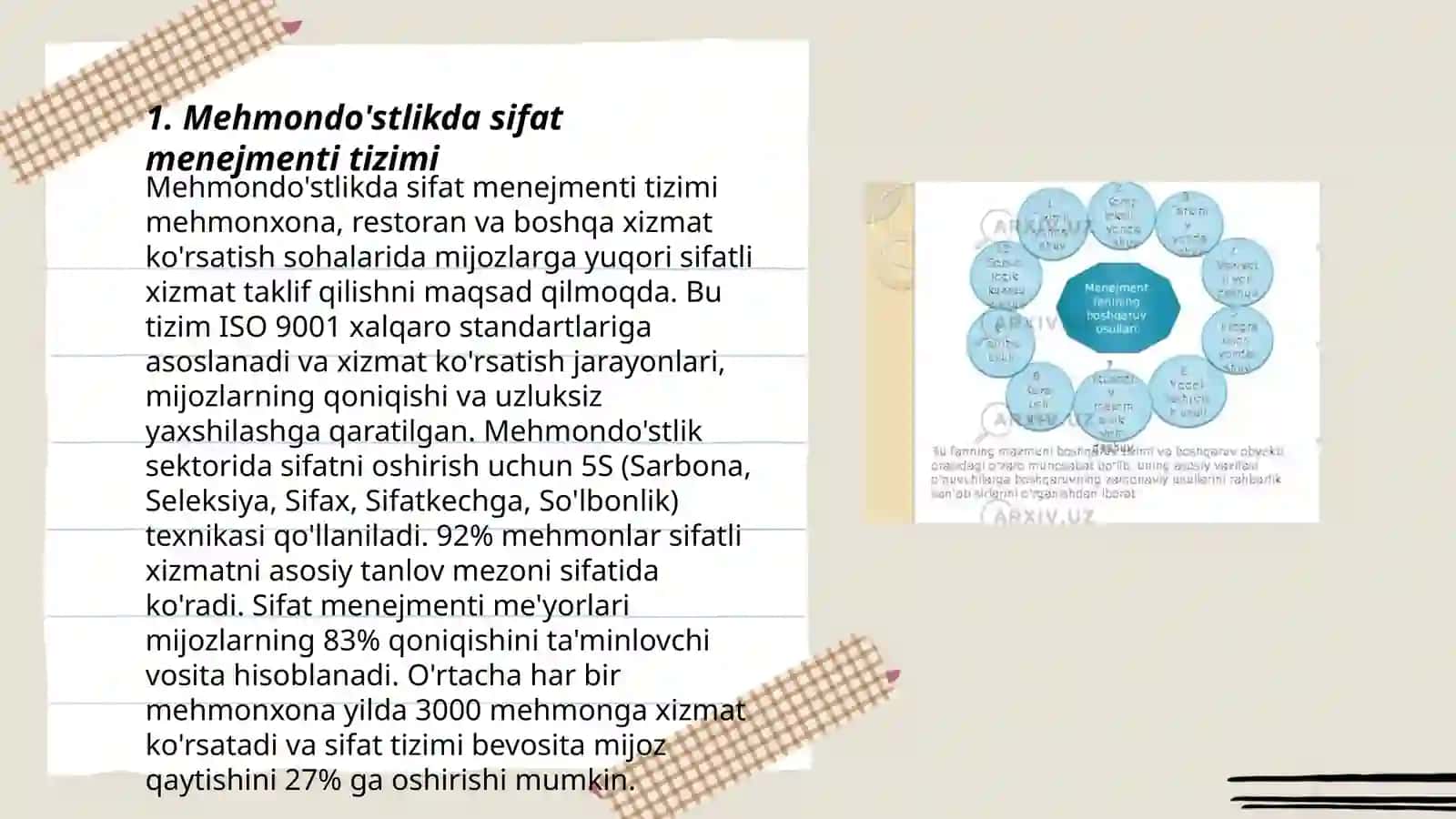 Mehmondo'stlikda sifat menejmenti tizimi 3