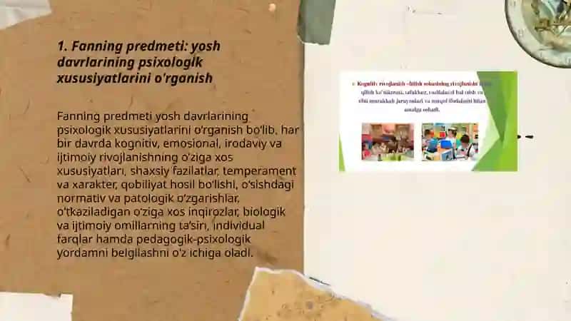 Yosh davrlari psixologiyasi fanining predmeti va vazifalari 3