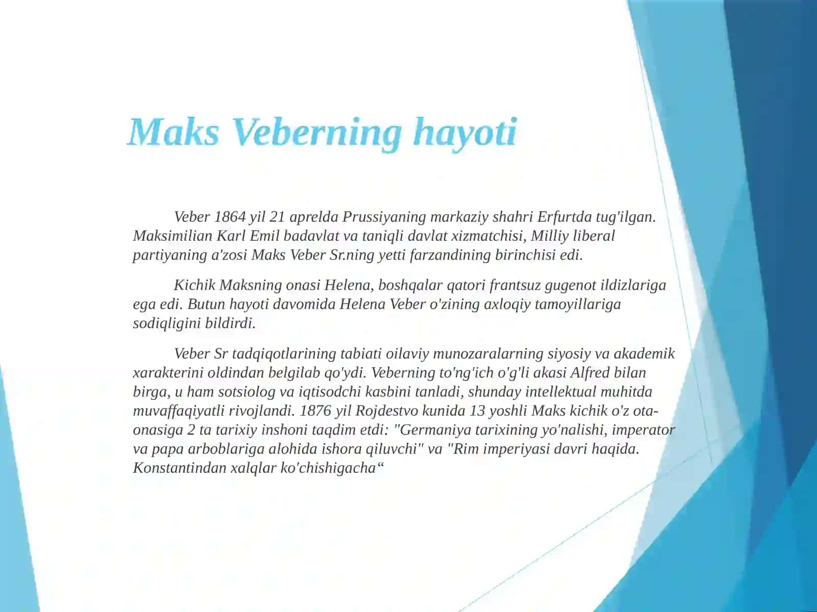 Maks Veberning “Protestant axloqi va kapitalizm ruhi” asari 3