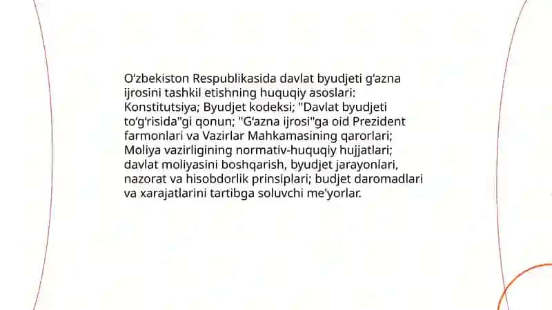 O‘zbekiston Respublikasida davlat byudjeti ğazna ijrosini joriy etilishi 3