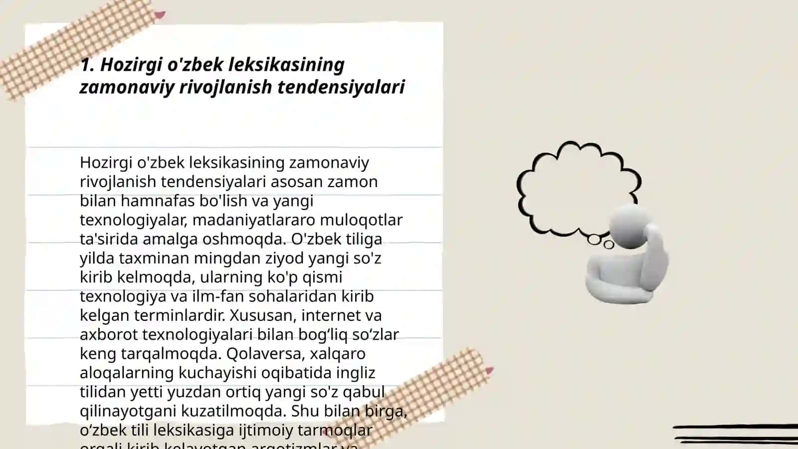 Hozirgi oʻzbek adabiy tilidagi leksikalogik tatqiqotlar 3
