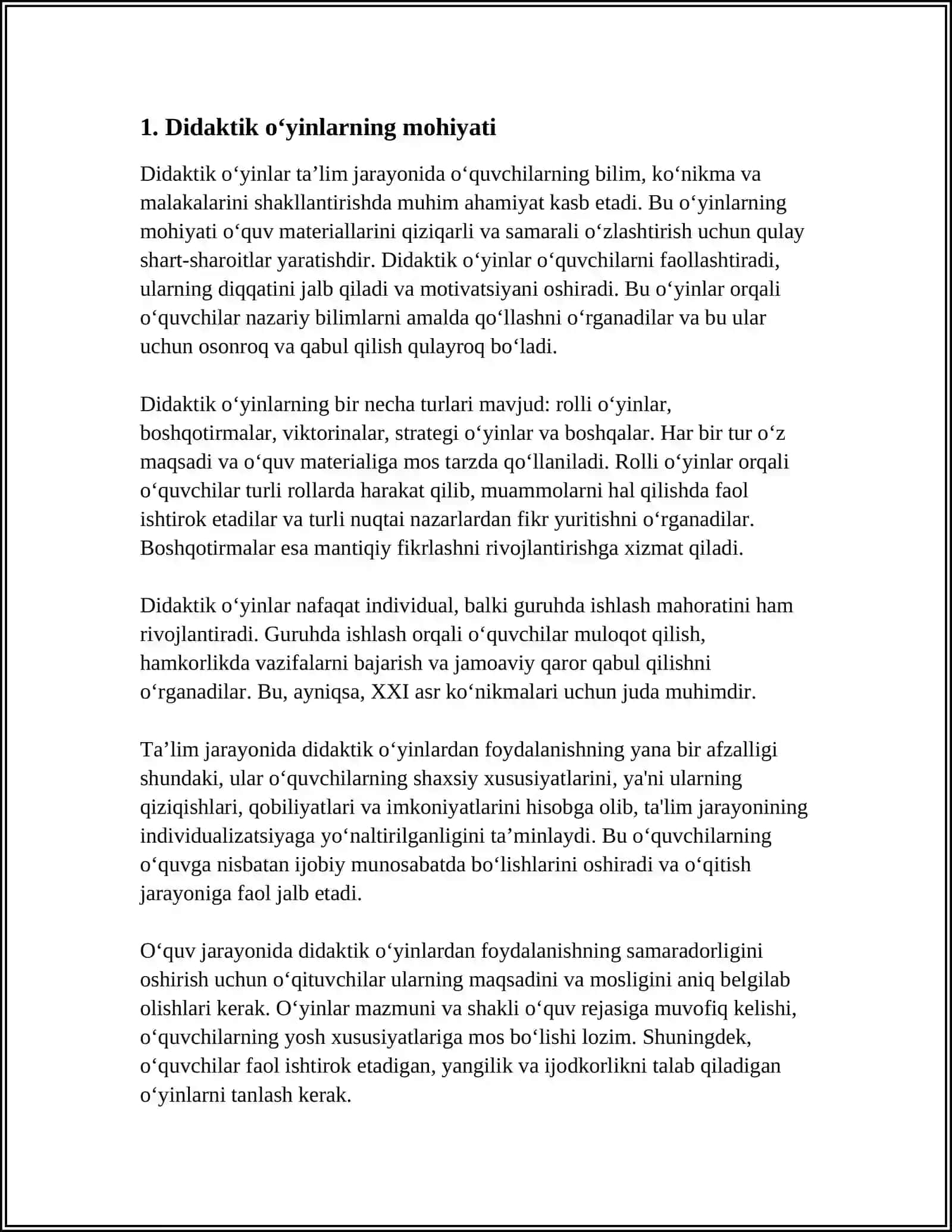 DIDAKTIK OYIN TURLARI 3
