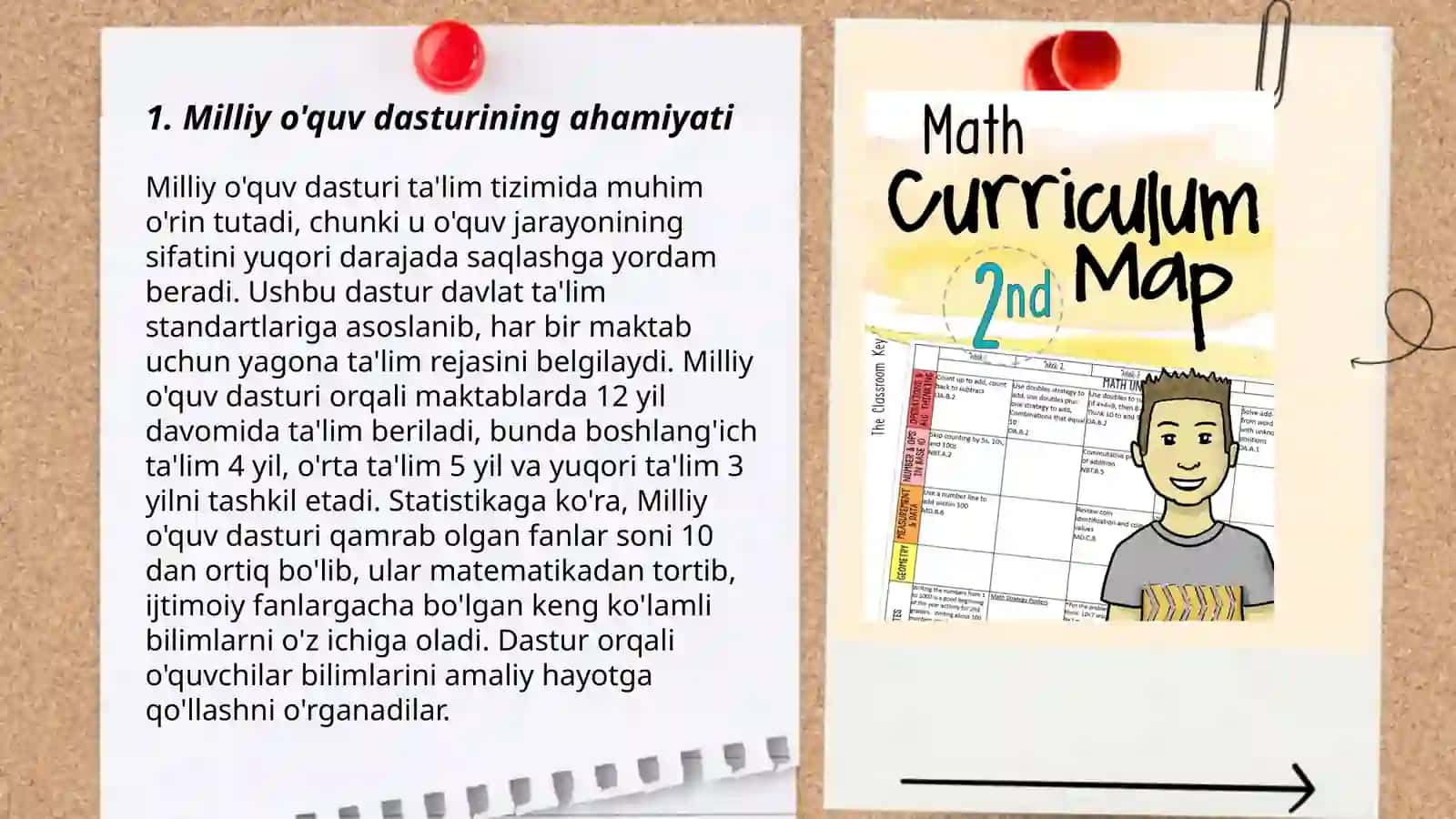 Milliy o'quv dasturi va DTS mazmuni va uni tahlili. Daftar bilan ishlash metodikasi 3