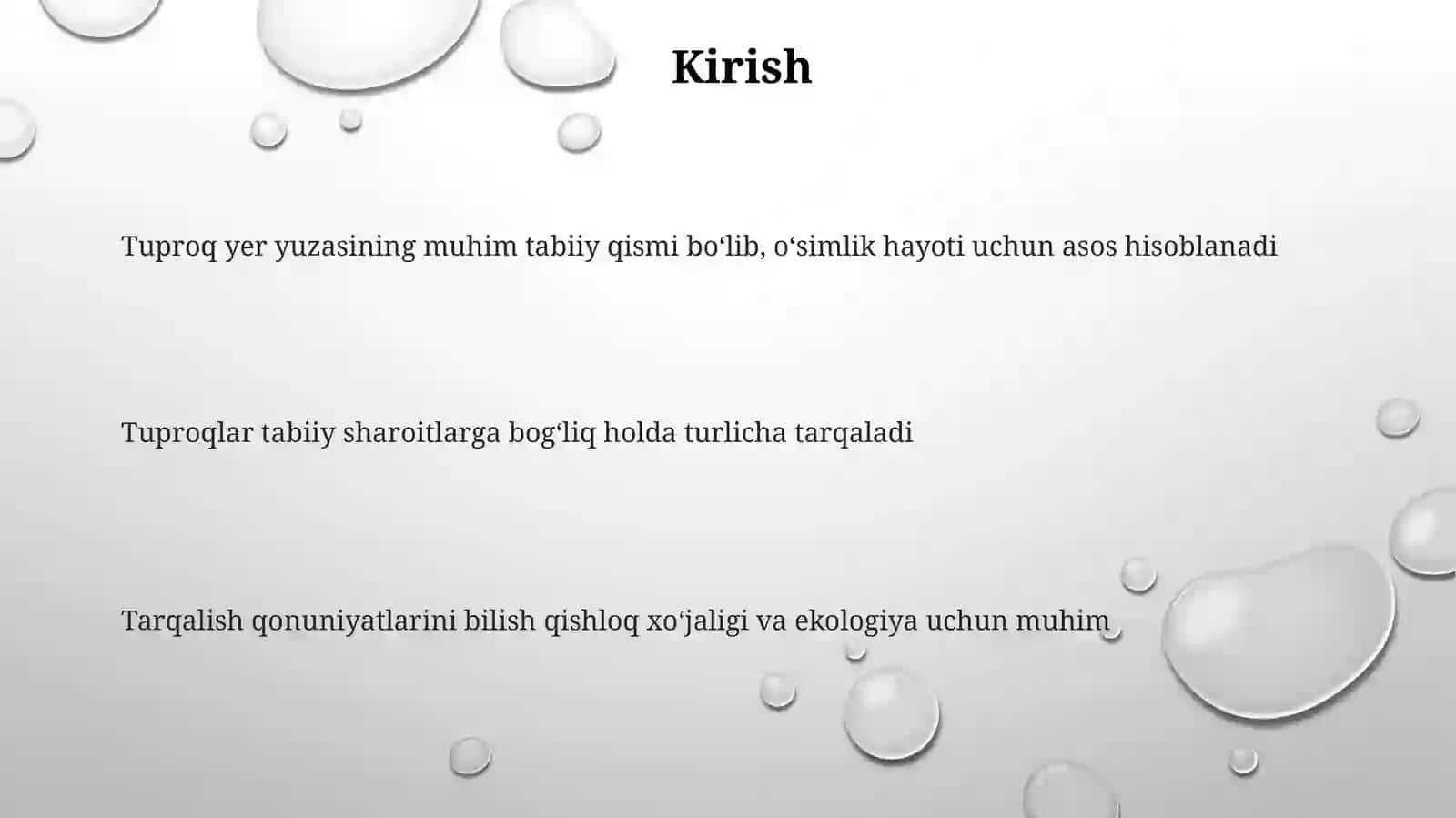 Tuproqlarning tarqalish qonuniyatlari 3
