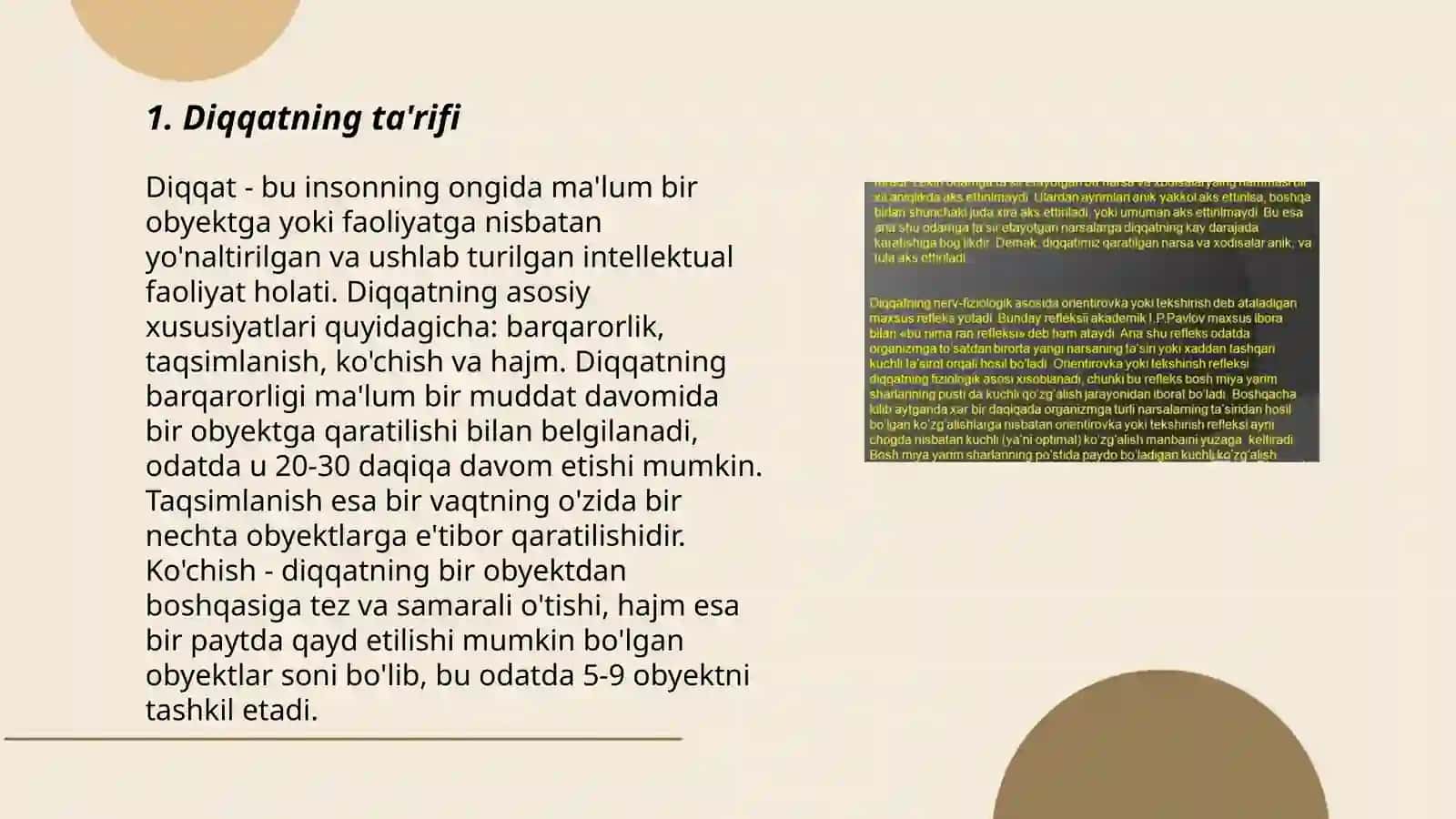 Diqqat va uning xususiyatlari 3