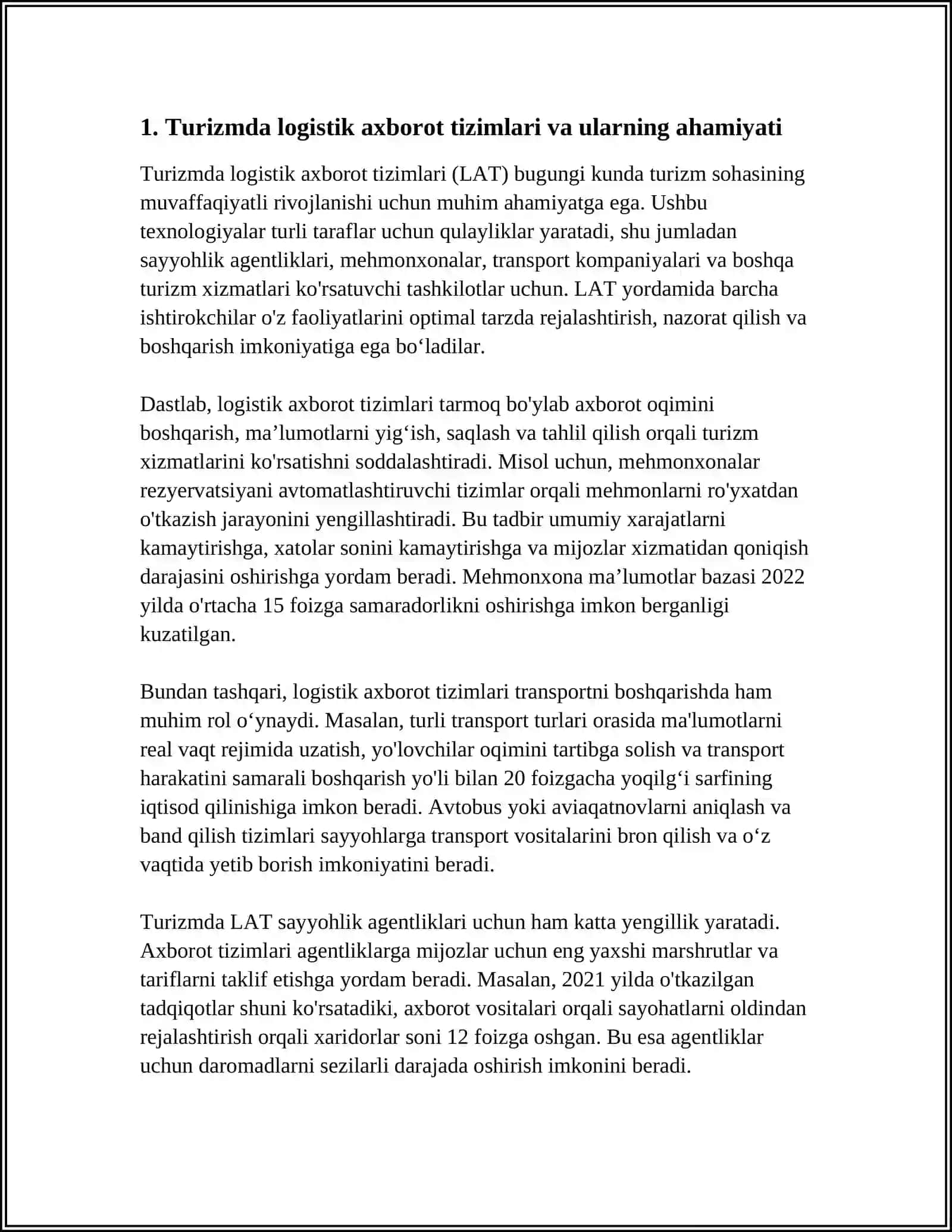 Turizmda Logistik Axborot Tizimlari 3