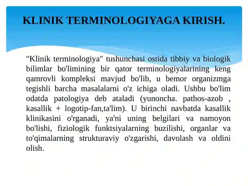 KLINIK TERMINOLOGIYAGA KIRISH.KLINIK ATAMLAR YASASH USULLARI.SUFFIKSATSIYA 3