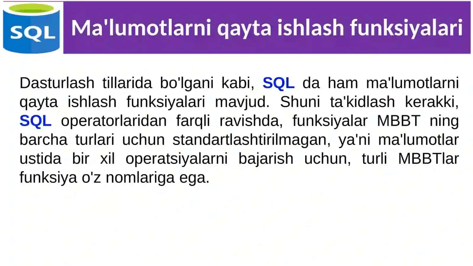 Select instruksiyasining kengaytirilgan imkoniyatlari 3