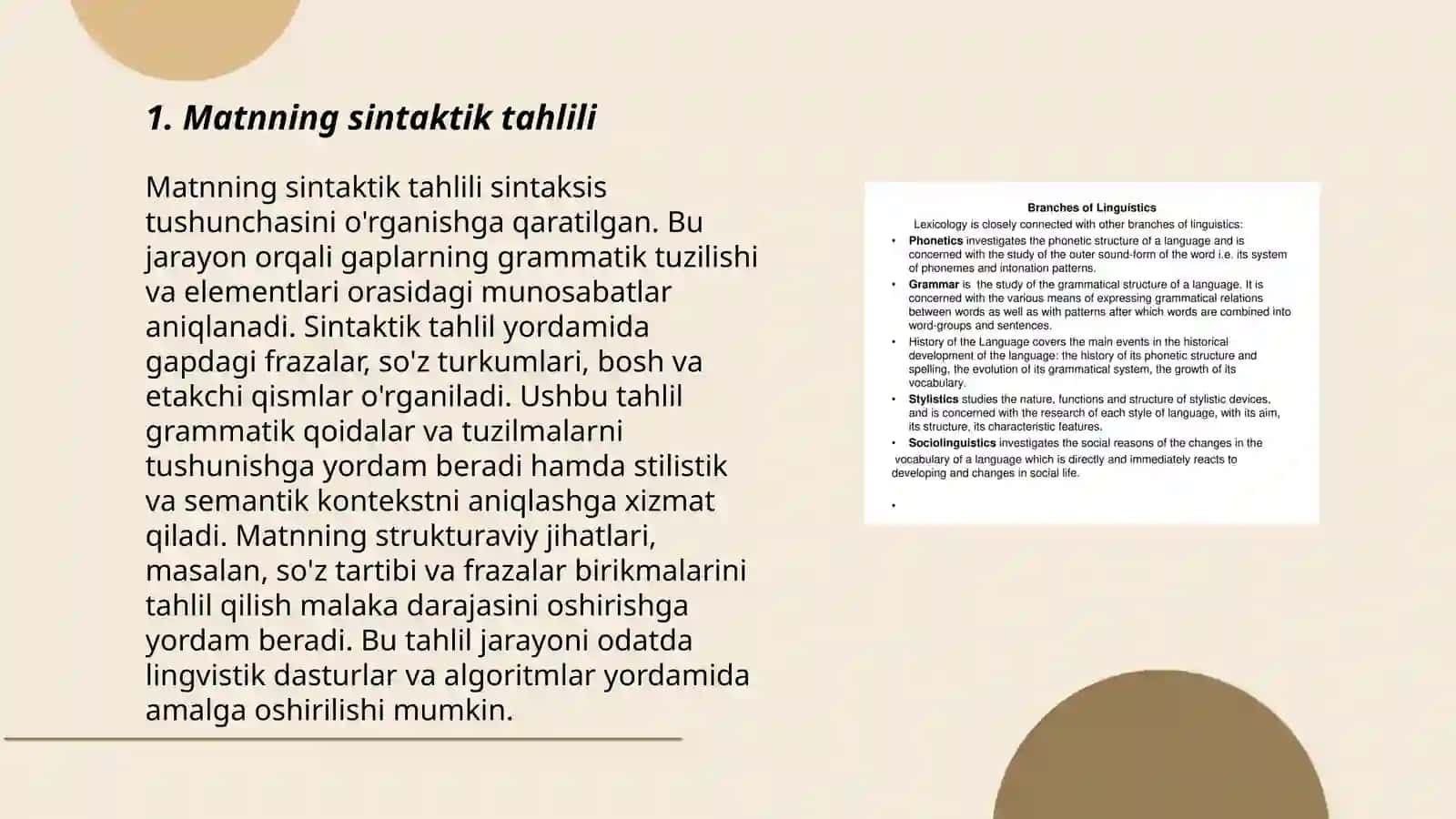 Matnni lingvistik tahlil qilish 3