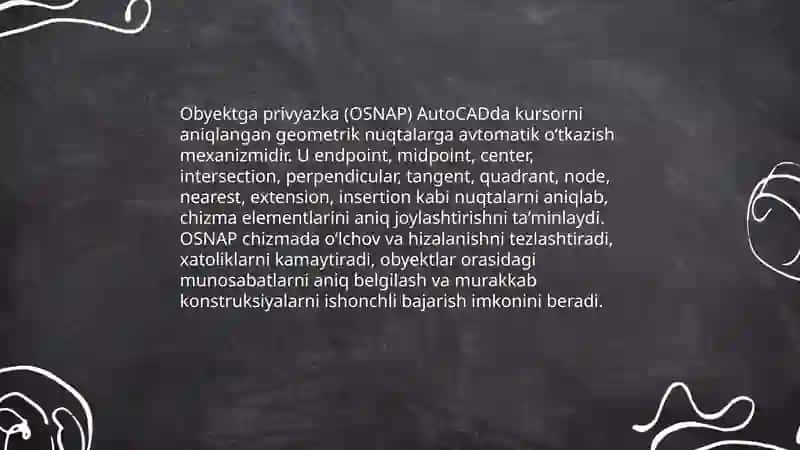 Obyektnaya privyazka (OSNAP) 3