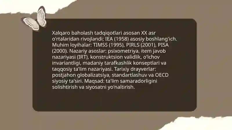 Xalqaro baholash tadqiqotlari tahlili 3