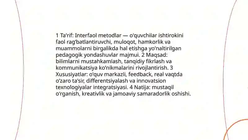 Interfaol metodlar va ularni qoʻllash mahorati 3