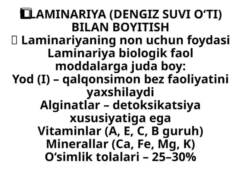Parxezbop non ishlab chiqarish uchun mikronutrientlar bilan boyitish 3