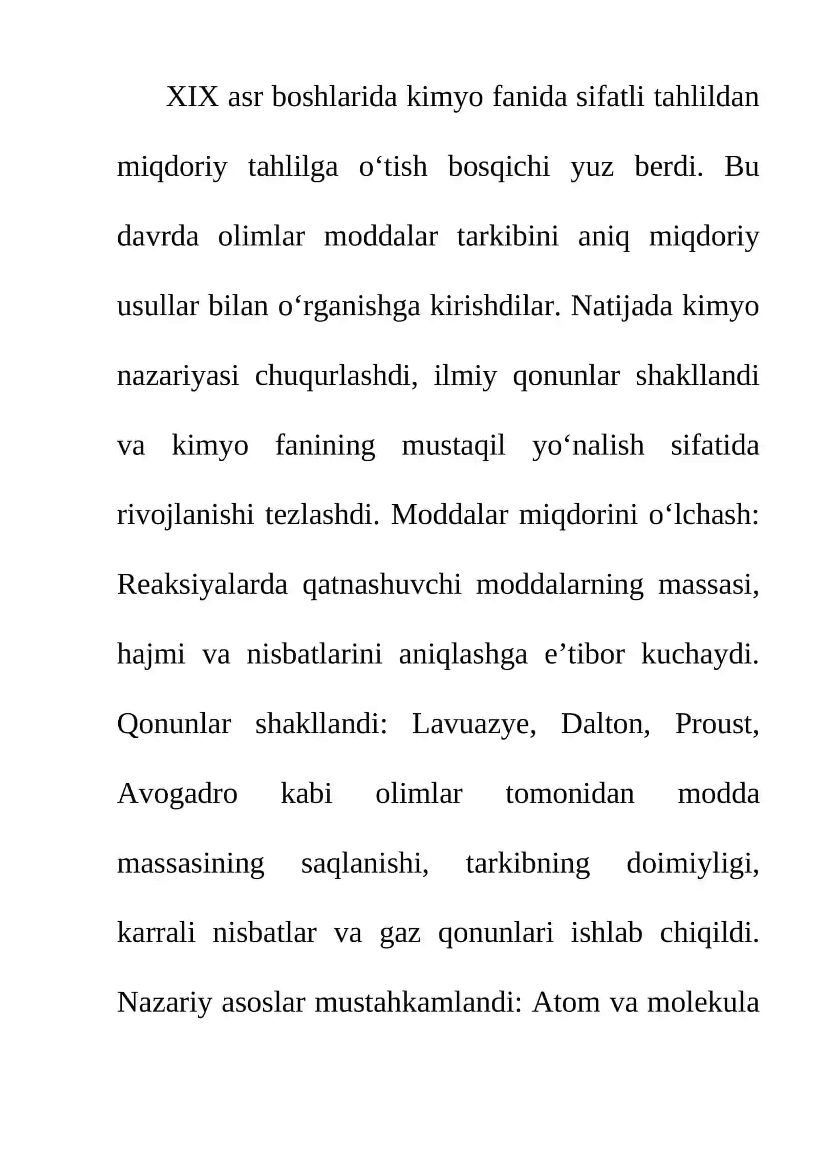 XIX asrda miqdoriy qonuniyatlar davri 3