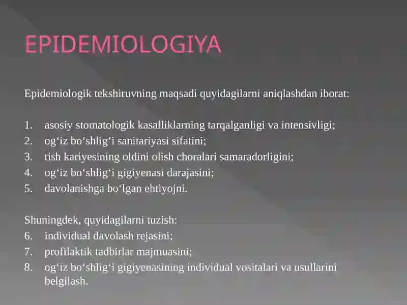 Karies epidemiologiyasi. Karies tarqalishining ijtimoiy va demografik jihatlari. Kariesning paydo bo 3