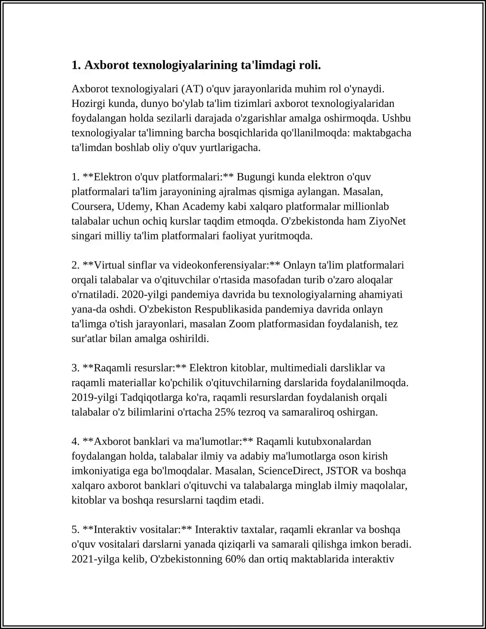JAHON TARIXI FANINI OʻQITISHDA AXBOROT TEXNOLOGIYALARINING OʻRNI 3