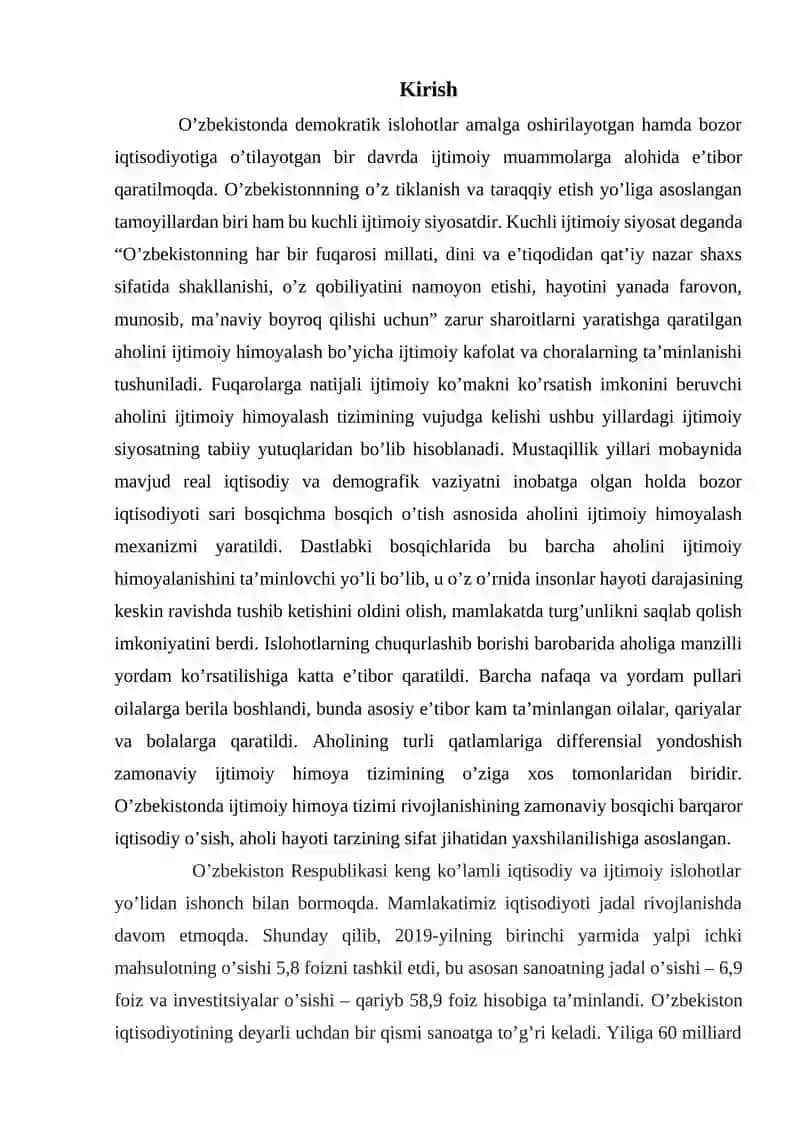 O’zbekistonda ijtimoiy sohada amalga oshirilayotgan o’zgarishlar mazmun va mohiyati 3