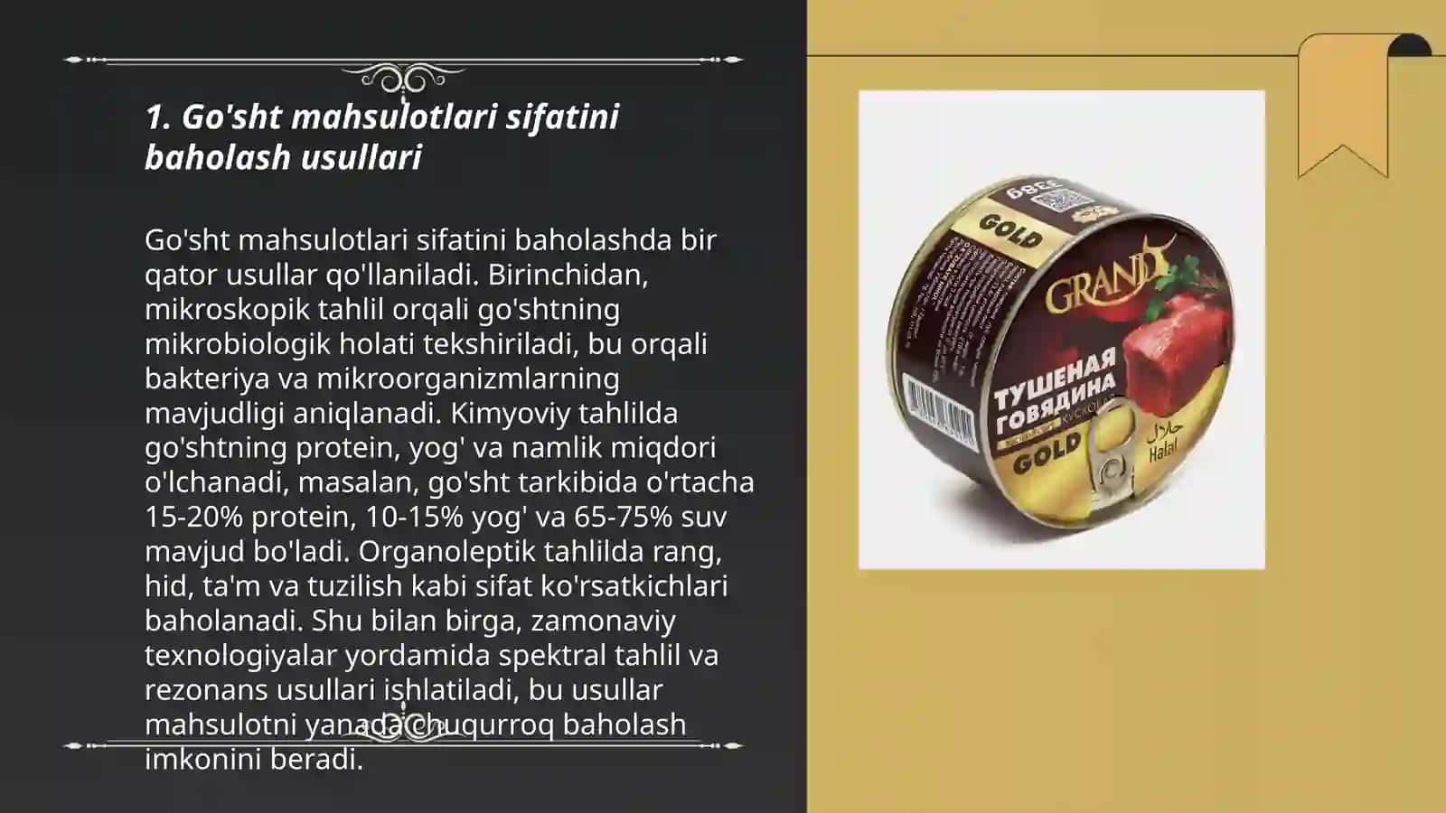 Go'sht mahsulotlari sifatini baholash usullari 3