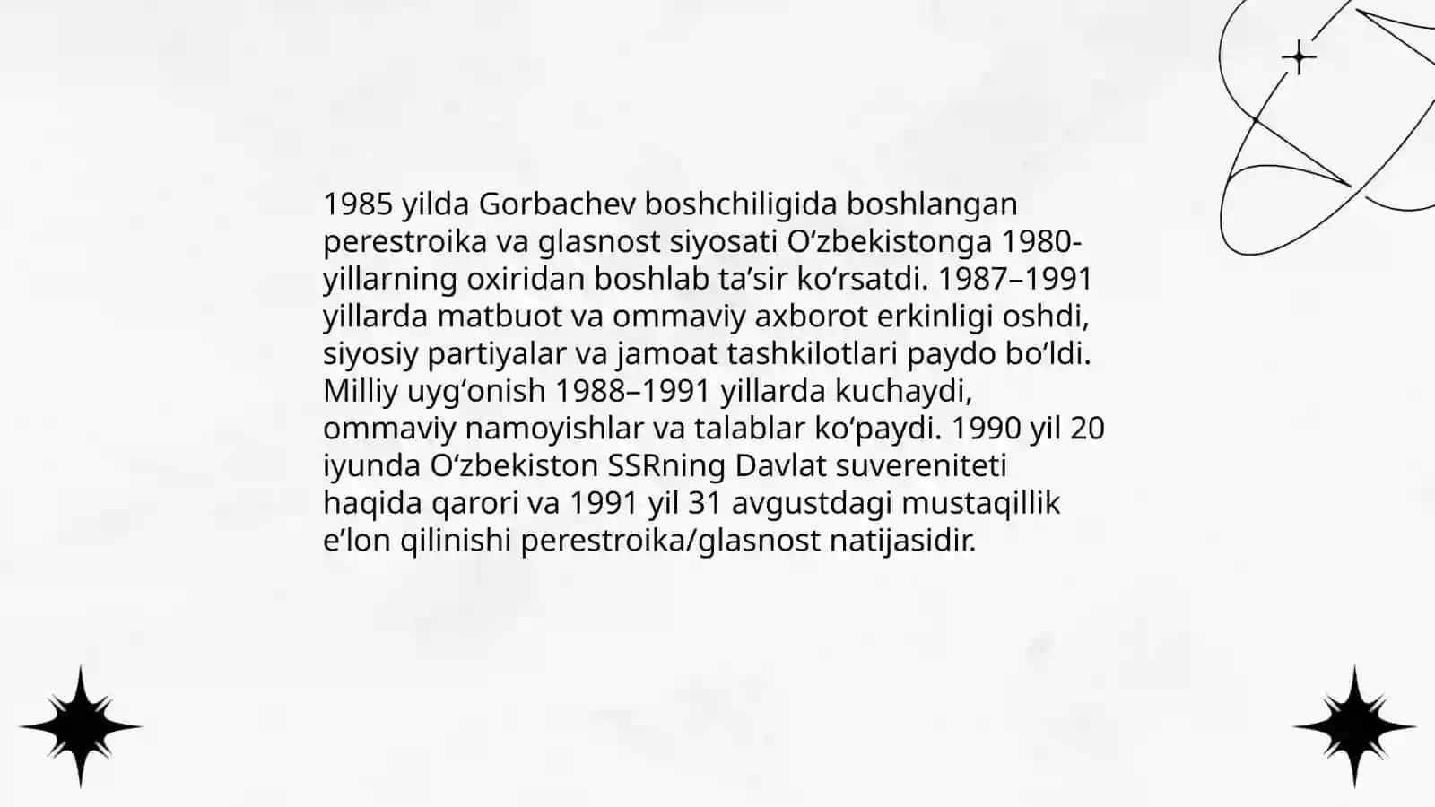 Oʻzbekistondagi ijtimoiy -siyosiy jarayonlar 3